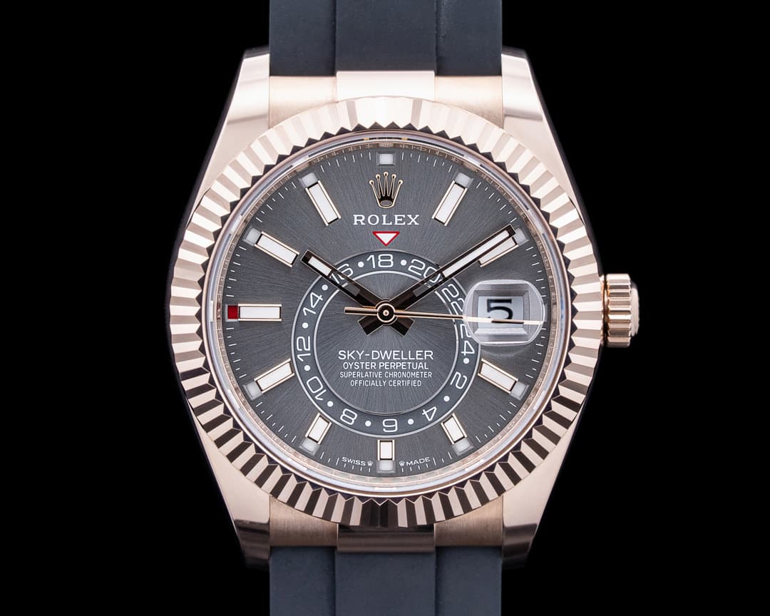 Rolex 336235 Sky Dweller 18K Rose Gold Slate Dial