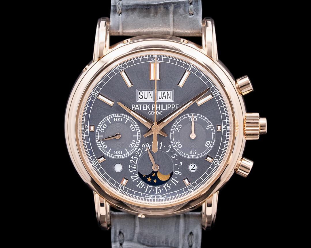 Patek Philippe 5204R Split Seconds Chronograph Perpetual Calendar 18K RG Gray Dial