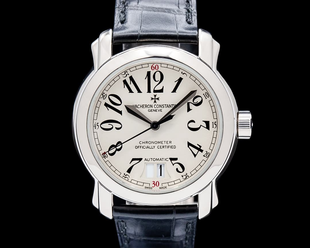 Vacheron Constantin 42015 Malte Large 18K White Gold Ivory Dial
