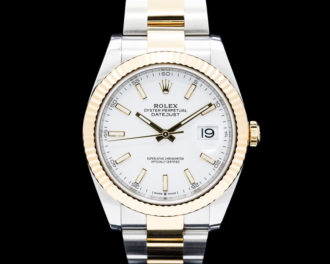 Rolex 126333 Datejust 41 18K YG / SS White Stick Dial