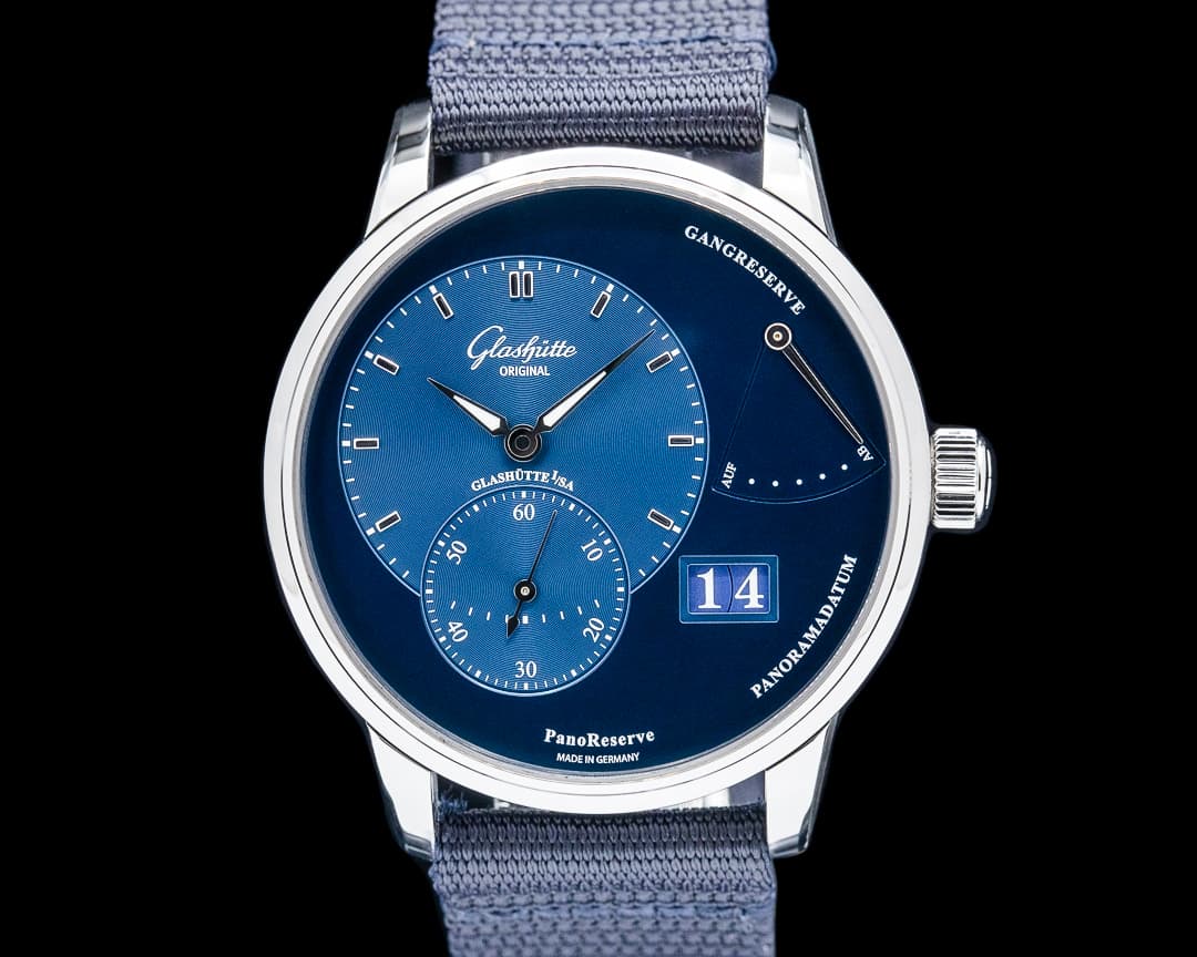 Glashütte Original PanoReserve SS Radiant Blue Dial
