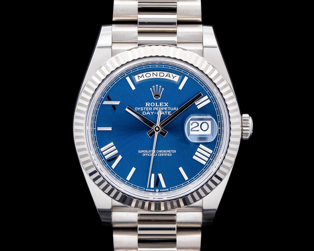Rolex 228239 Day-Date 40 18K White Gold Blue Roman Dial 2025