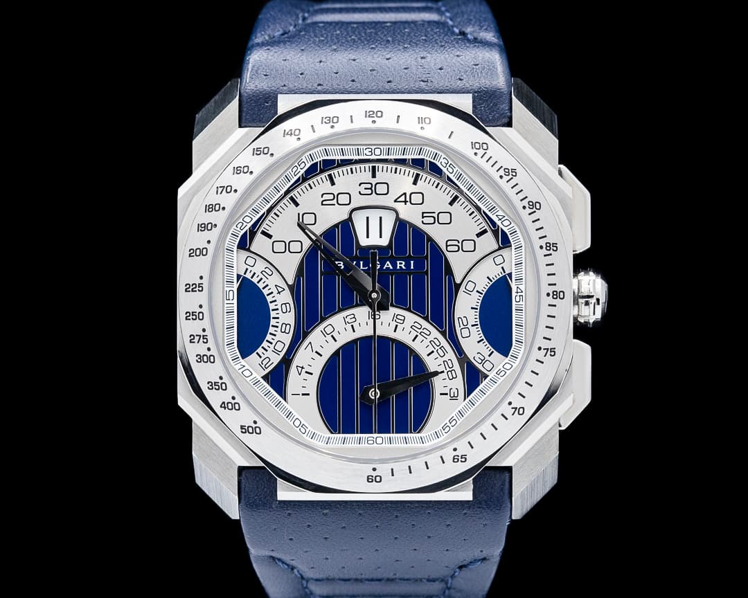 Bulgari 101989 Octo Maserati Quadri-Retro Chronograph SS S Blue Dial