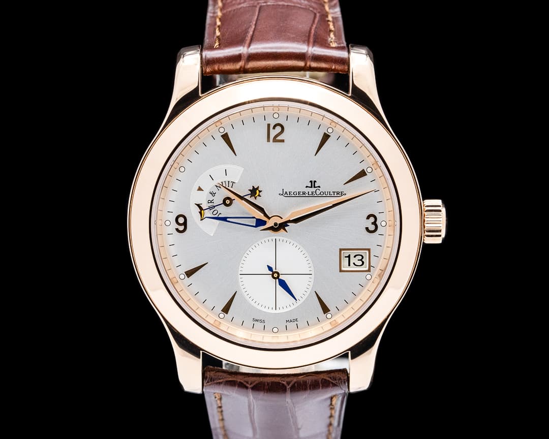 Jaeger LeCoultre Q1622420 Master Hometime 18K Rose Gold Silver Dial