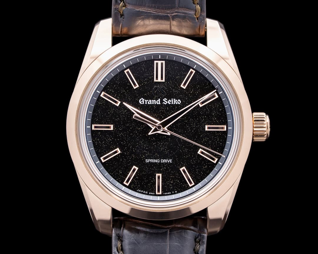 Grand Seiko SBGD202 Masterpiece Spring Drive 8 Day 18K Rose Gold Black Dial