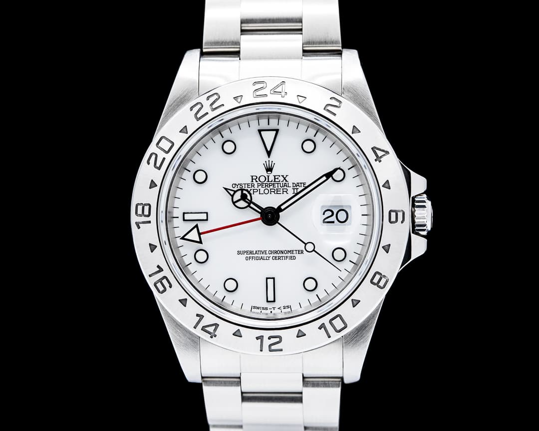 Rolex 16570 Explorer II SS White Dial Circa. 1998