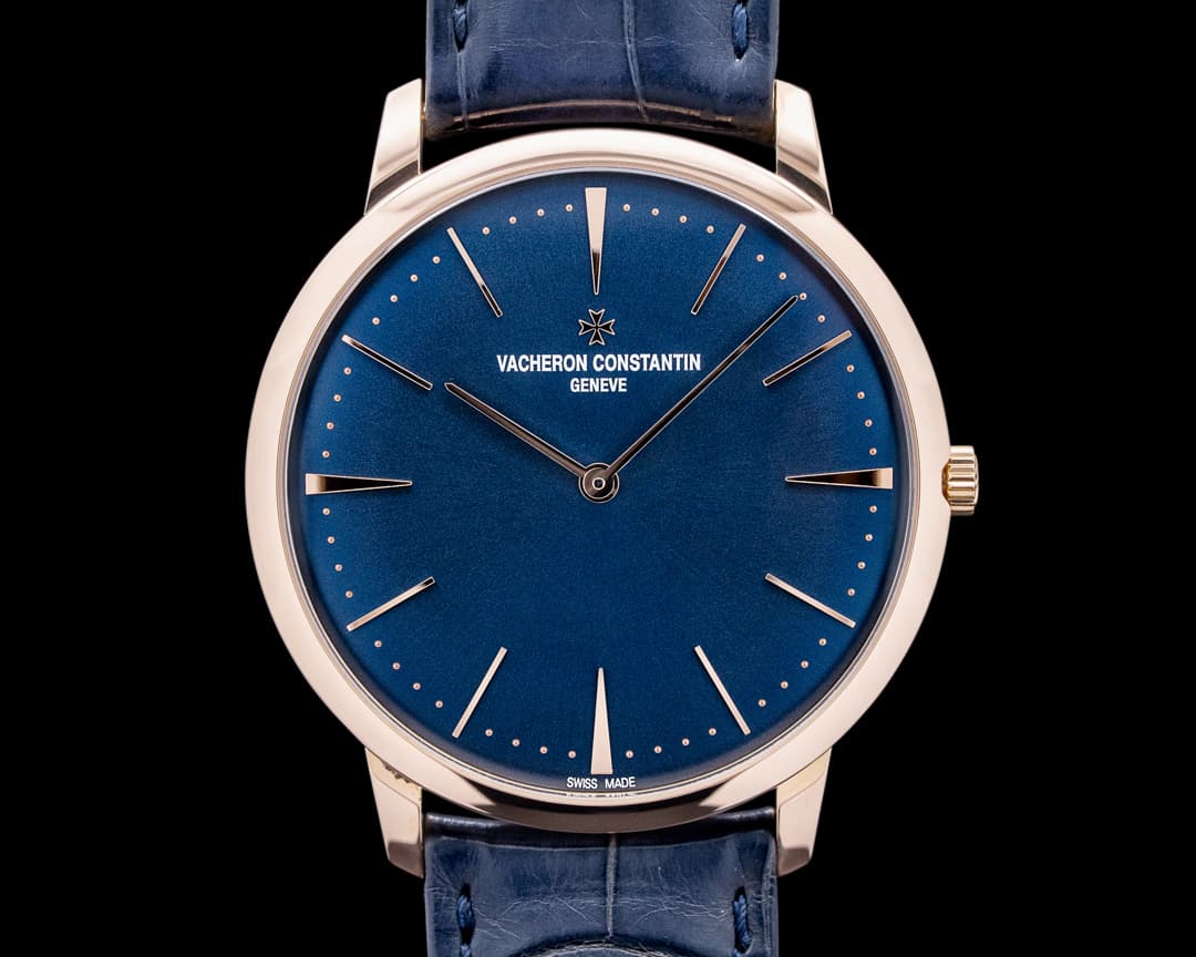 Vacheron Constantin 81180-000R-B518 Patrimony Manual Wind 18K Rose Gold Blue Dial