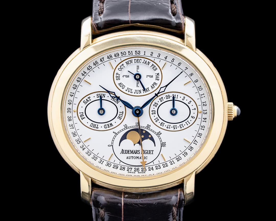 Audemars Piguet 25777BA Millenary Perpetual Calendar 18K Yellow Gold White Dial