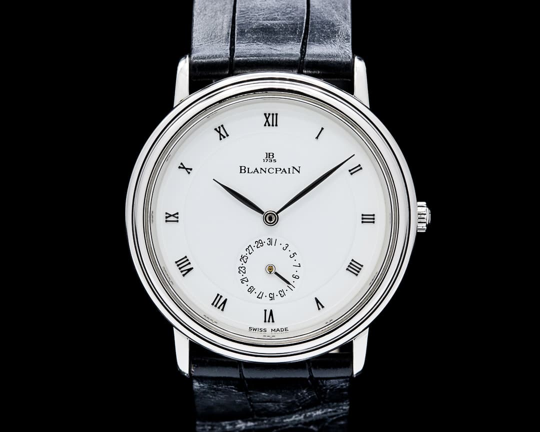 Image of Blancpain 4795 Villeret Disc Calendar Platinum White Dial