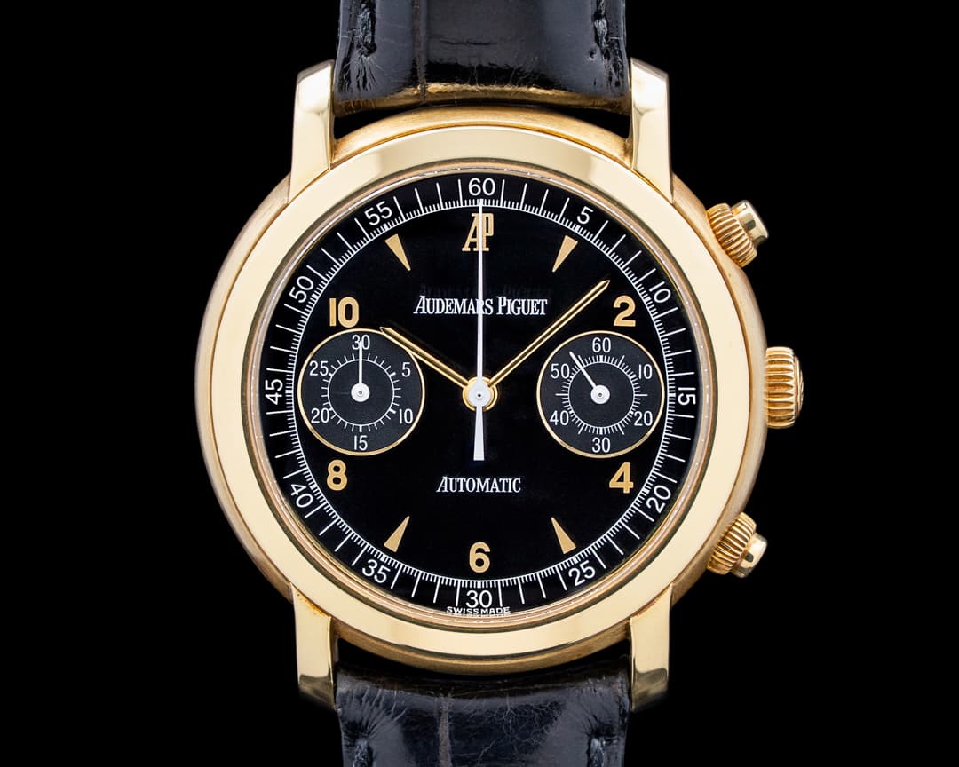 Audemars Piguet 25859BA Jules Audemars Chronograph 18K Yellow Gold Black Dial