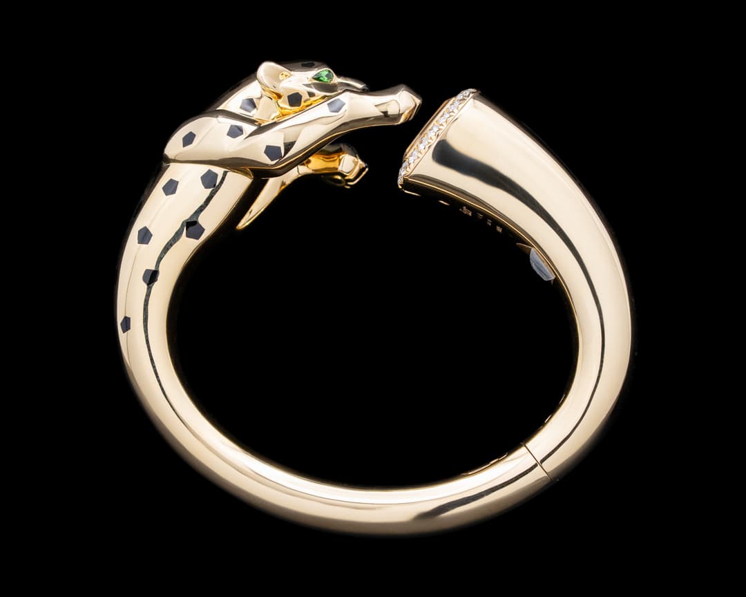 Cartier Panthere de Cartier Bangle 18K YG Diamonds Black Lacquer Dial 2025