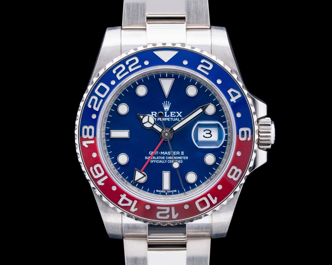 Image of Rolex 116719BLRO GMT-Master II "Pepsi" 18K White Gold Blue Dial