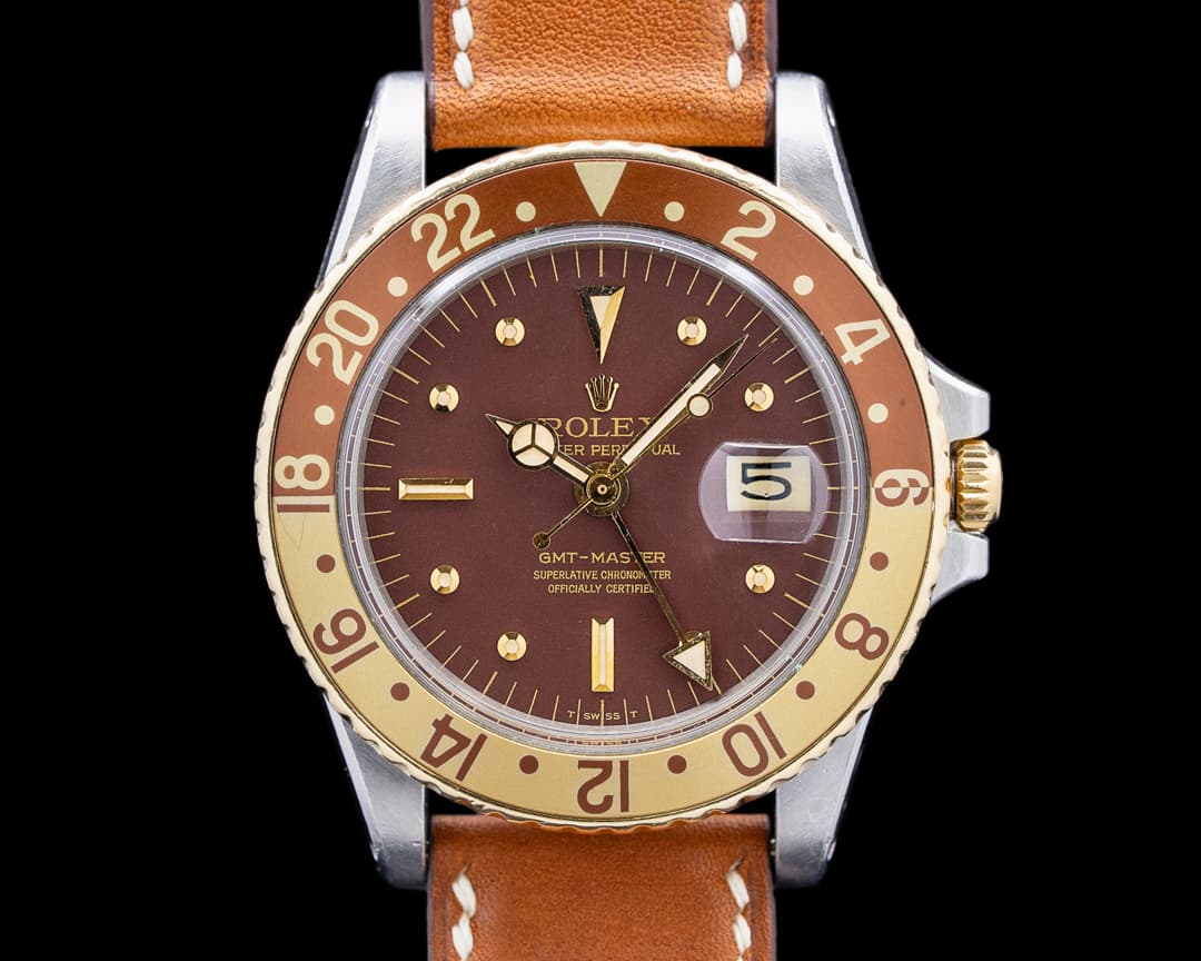 Image of Rolex 1675/3 GMT Master "Root Beer" SS / 18K YG Brown Dial Circa. 1972