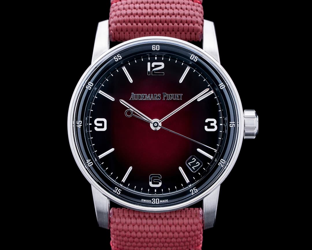 Audemars Piguet 15210BC Code 11.59 Automatic 18K White Gold Burgundy Dial