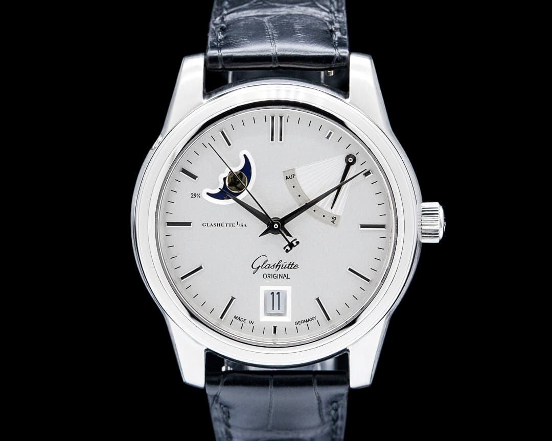 Glashutte Original Senator Power Reserve SS Silver Dial