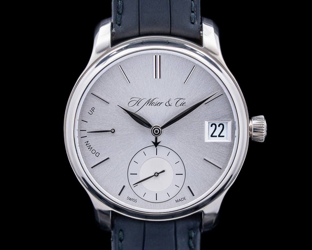 H. Moser and Cie. 1341-0200 Endeavour Perpetual Calendar 18K White Gold Silver Dial