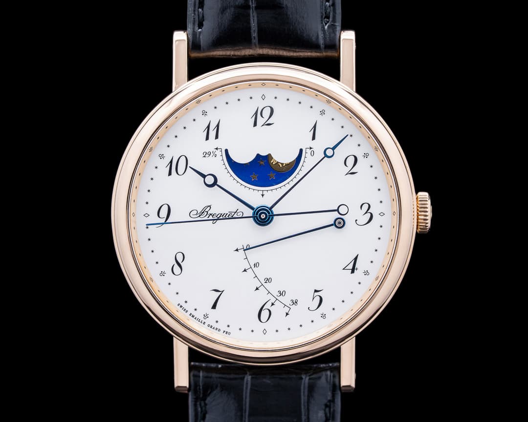 Breguet 7787BR Classique Moonphase 18K Rose Gold Grand Feu Enamel Dial