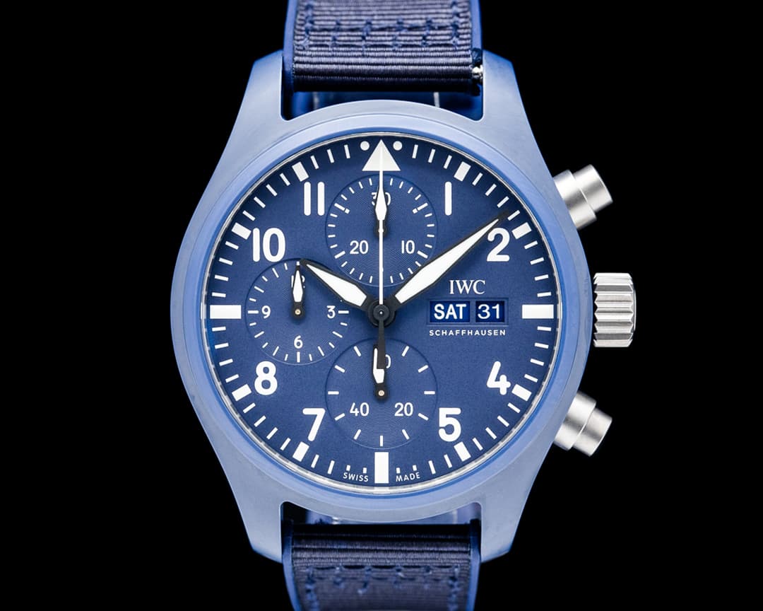 IWC IW389404 Pilot Chronograph TOP GUN Oceana Blue Ceramic Blue Dial