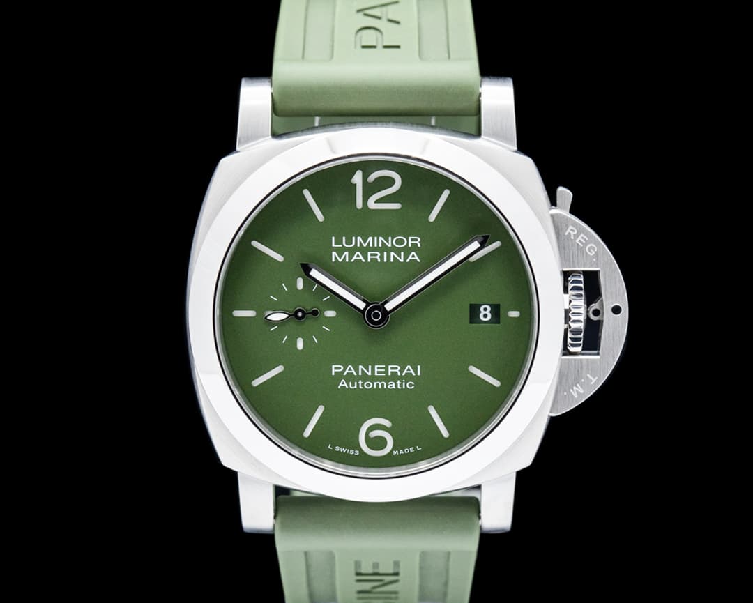 Panerai PAM01304 Luminor Marina Quaranta Verde Militare SS Green Dial LIMITED