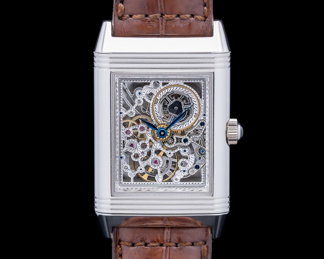 Image of Jaeger LeCoultre Q2166401 Reverso Platinum Number One Skeleton Dial