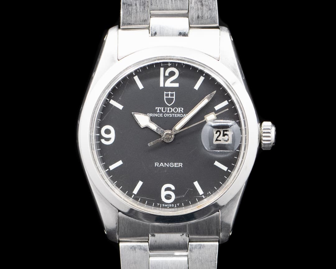 Tudor 7966/0 Prince Oysterdate Ranger SS Black Dial RARE VINTAGE