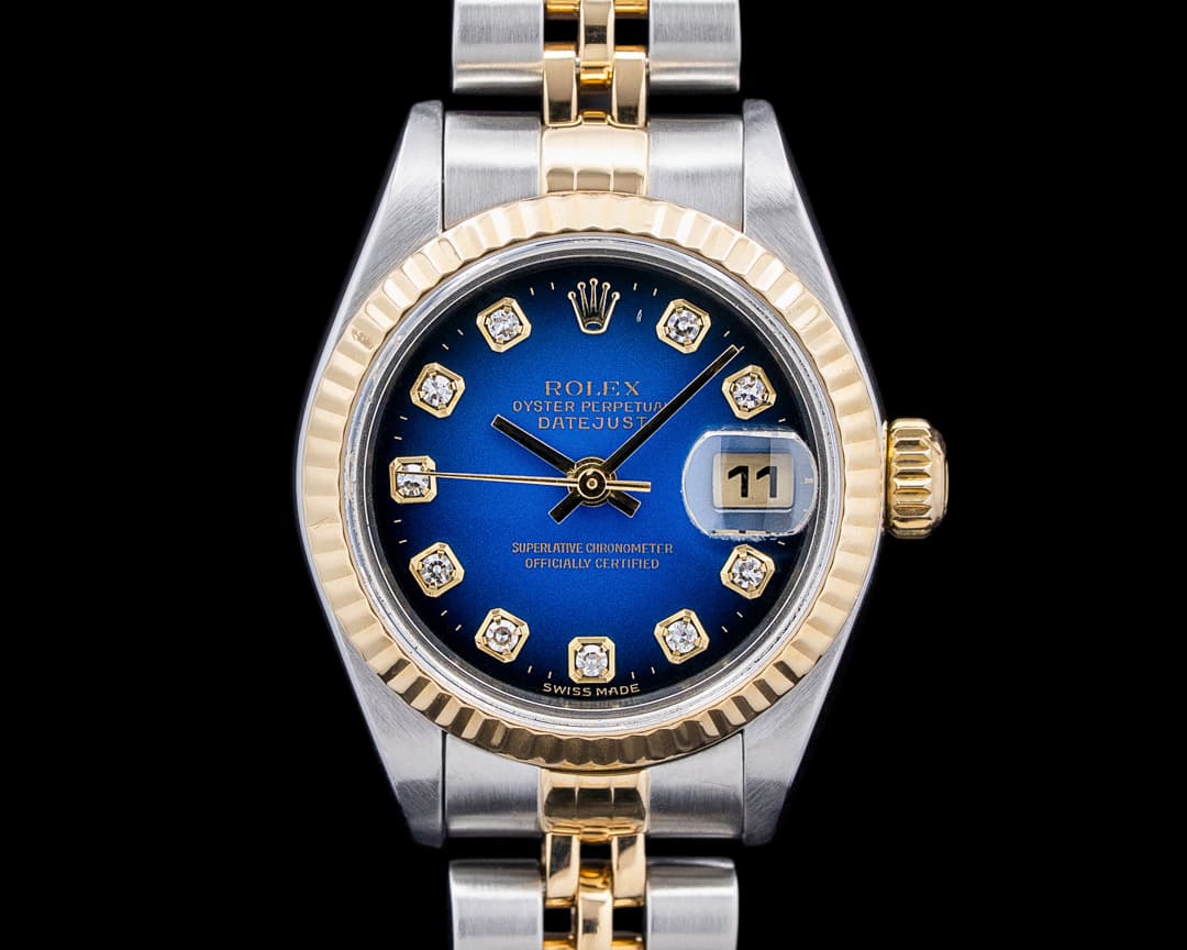 Rolex 79173 Datejust 26mm SS / 18K Yellow Gold Blue Diamond Dial