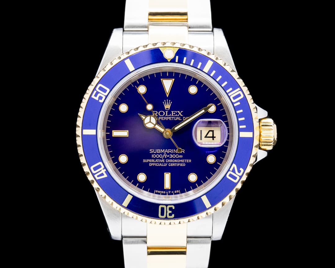 Rolex 16613 Submariner SS / 18K Yellow Gold Blue Dial Circa. 1999