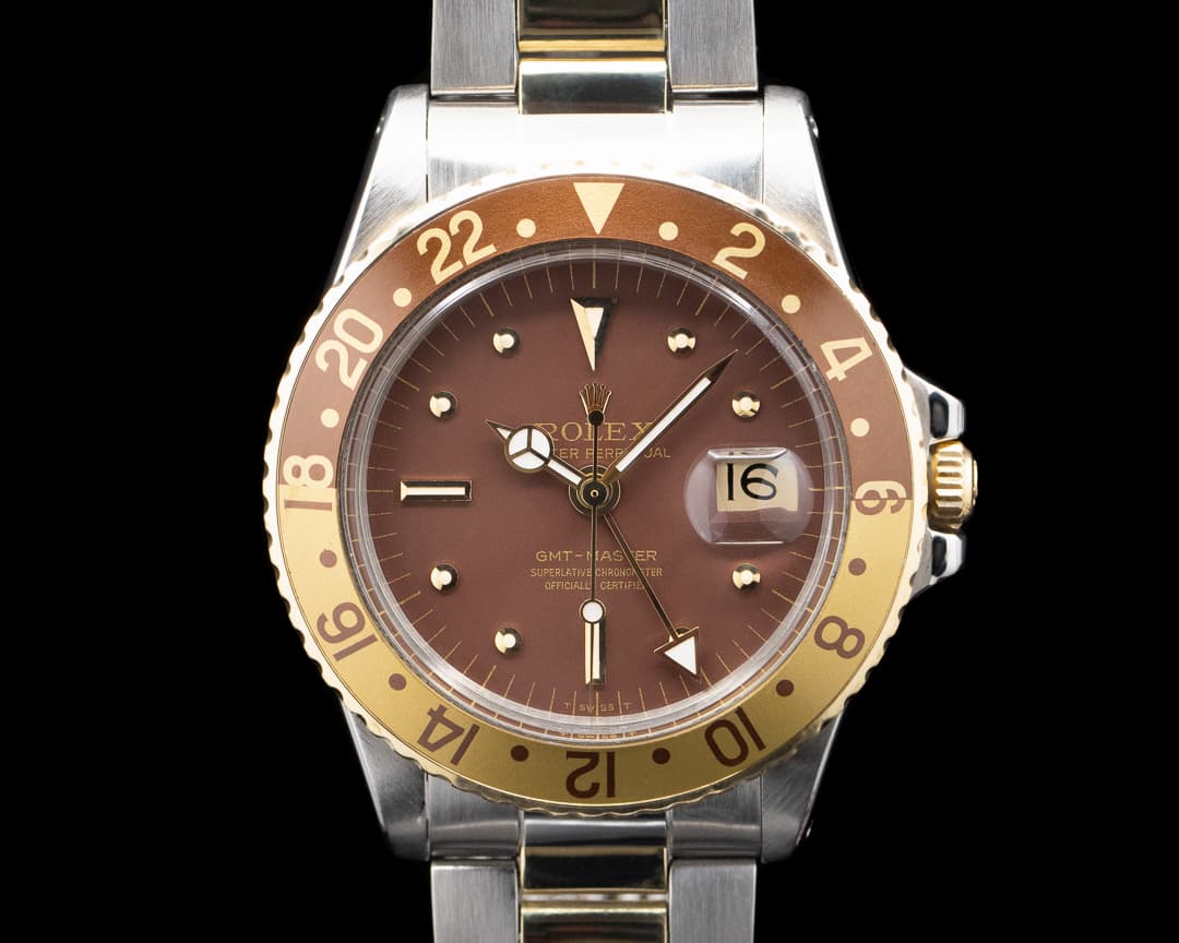 Image of Rolex 1675/3 GMT Master "Root Beer" 18K YG / SS Brown Dial Circa. 1970 RARE