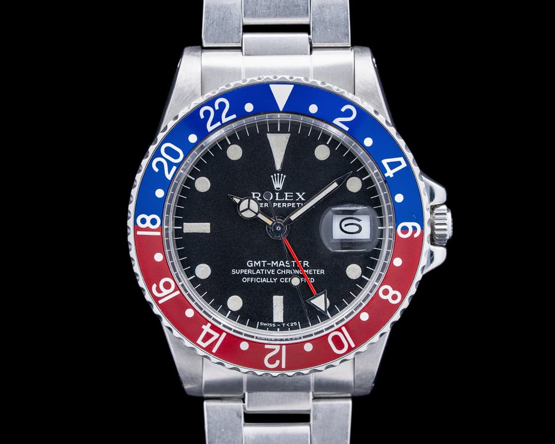 Rolex 1675 GMT Master SS Black Dial Circa. 1971 "Long E"