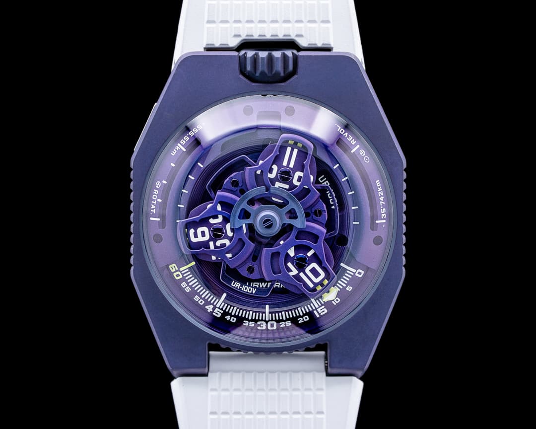URWERK UR-100V UV UltraViolet Titanium Purple Dial LIMITED