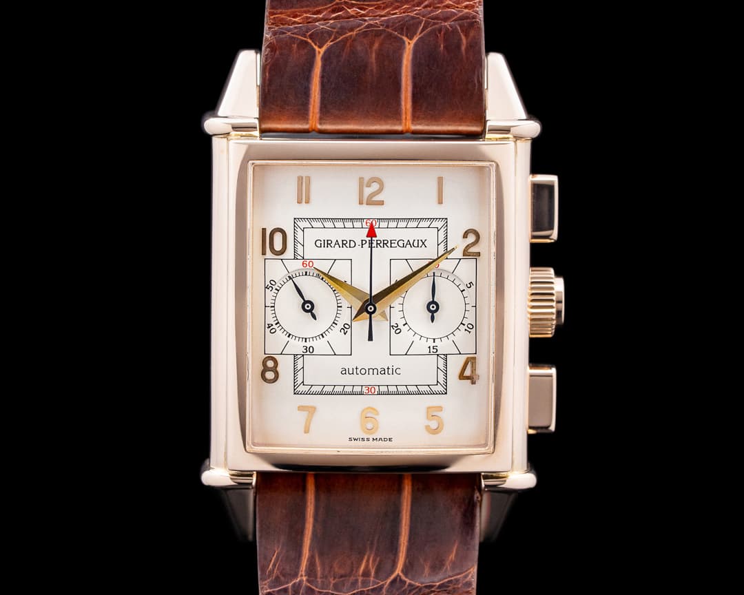 Girard Perregaux Vintage 1945 Chronograph 18K Rose Gold Ivory Dial