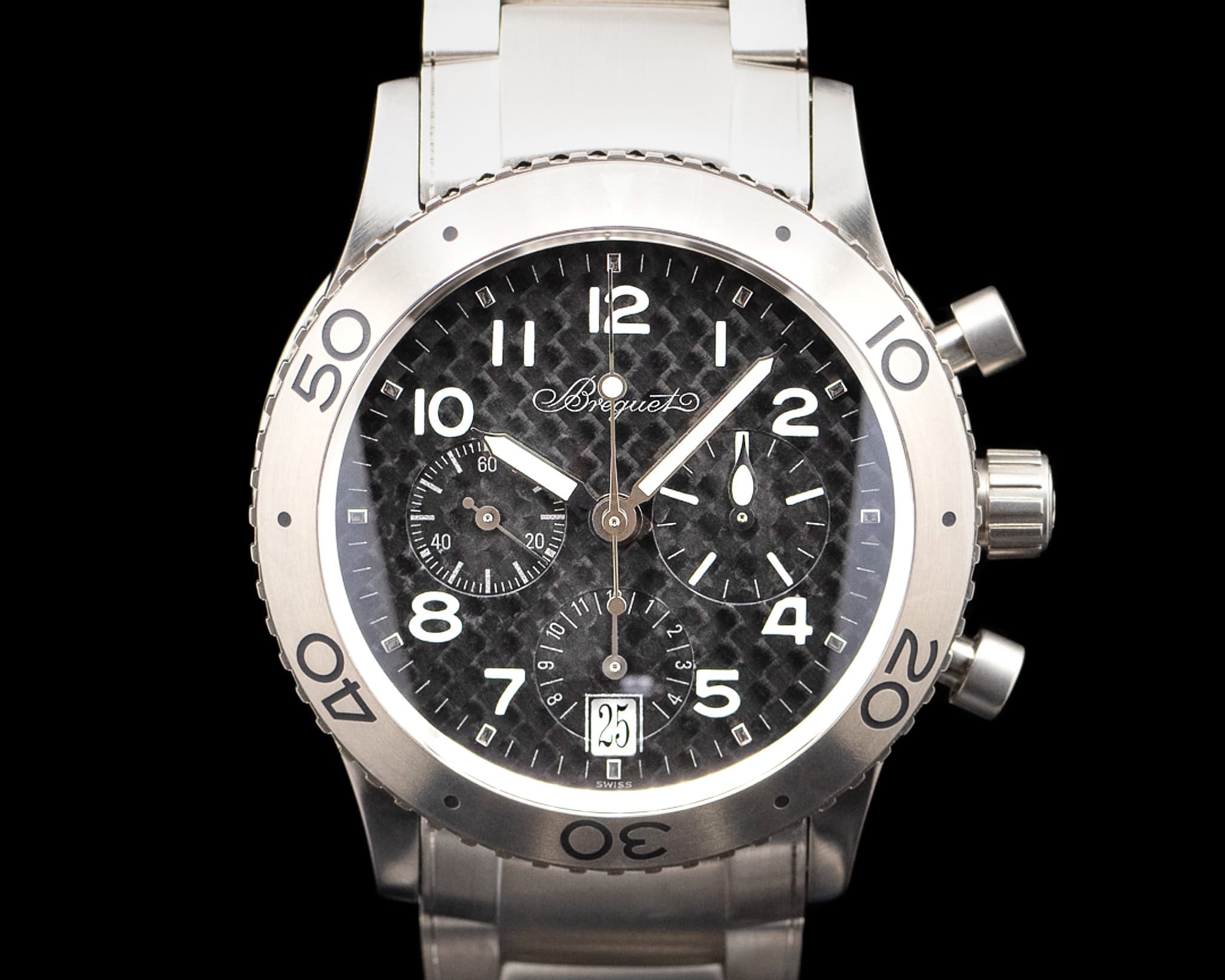 Breguet 3820TI K2 TW9 Type XX Transatlantique Titanium Black Dial