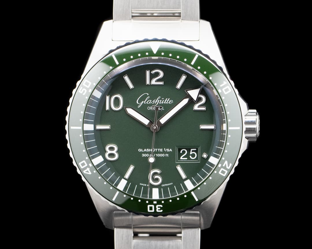 Glashutte Original SeaQ Panorama Date SS Green Dial