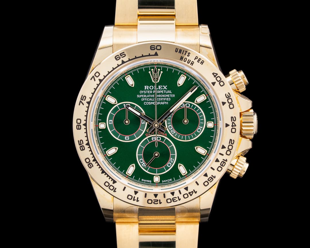 Rolex 116508 Daytona "John Mayer" 18K Yellow Gold Green Dial UNWORN