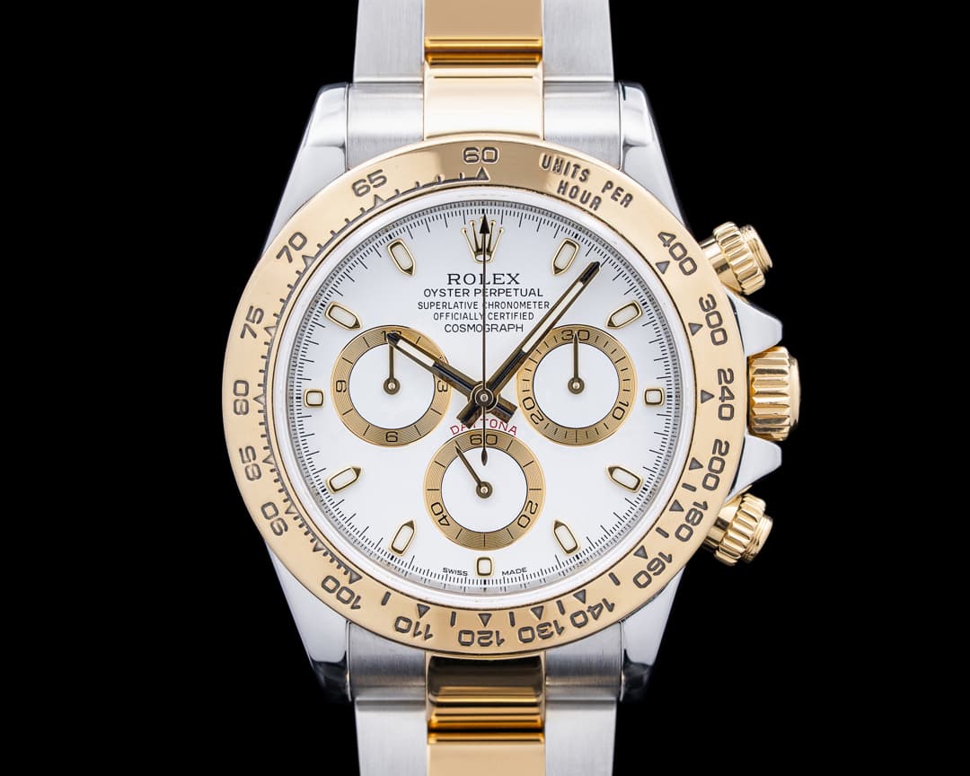 Rolex 116503 Daytona 18K YG / SS White Dial