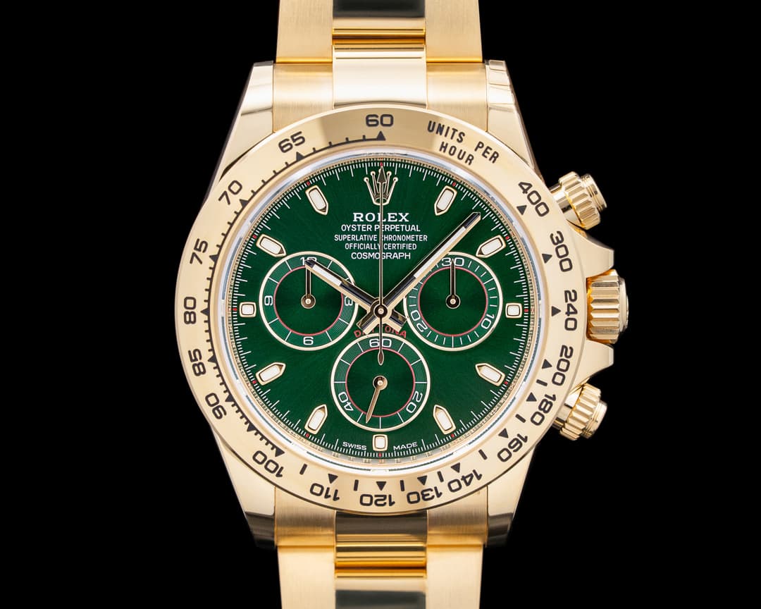 Rolex 116508 Daytona "John Mayer" 18K Yellow Gold Green Dial UNWORN