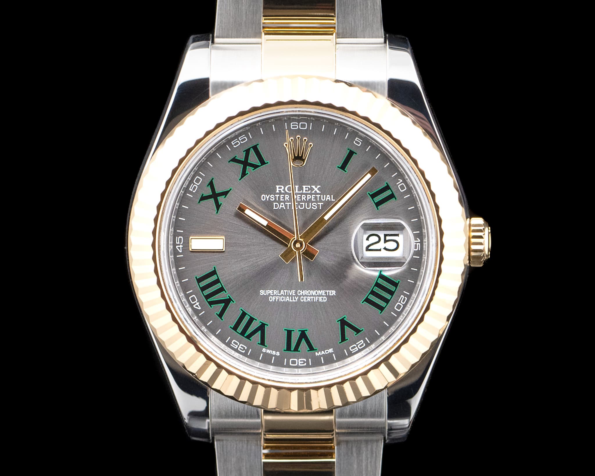 Rolex 116333 Datejust II 18K YG / SS Wimbeldon Dial