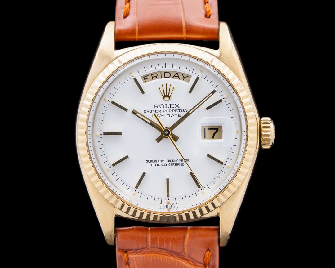 Image of Rolex 1803 Day-Date 18K Yellow Gold White Dial Circa. 1969