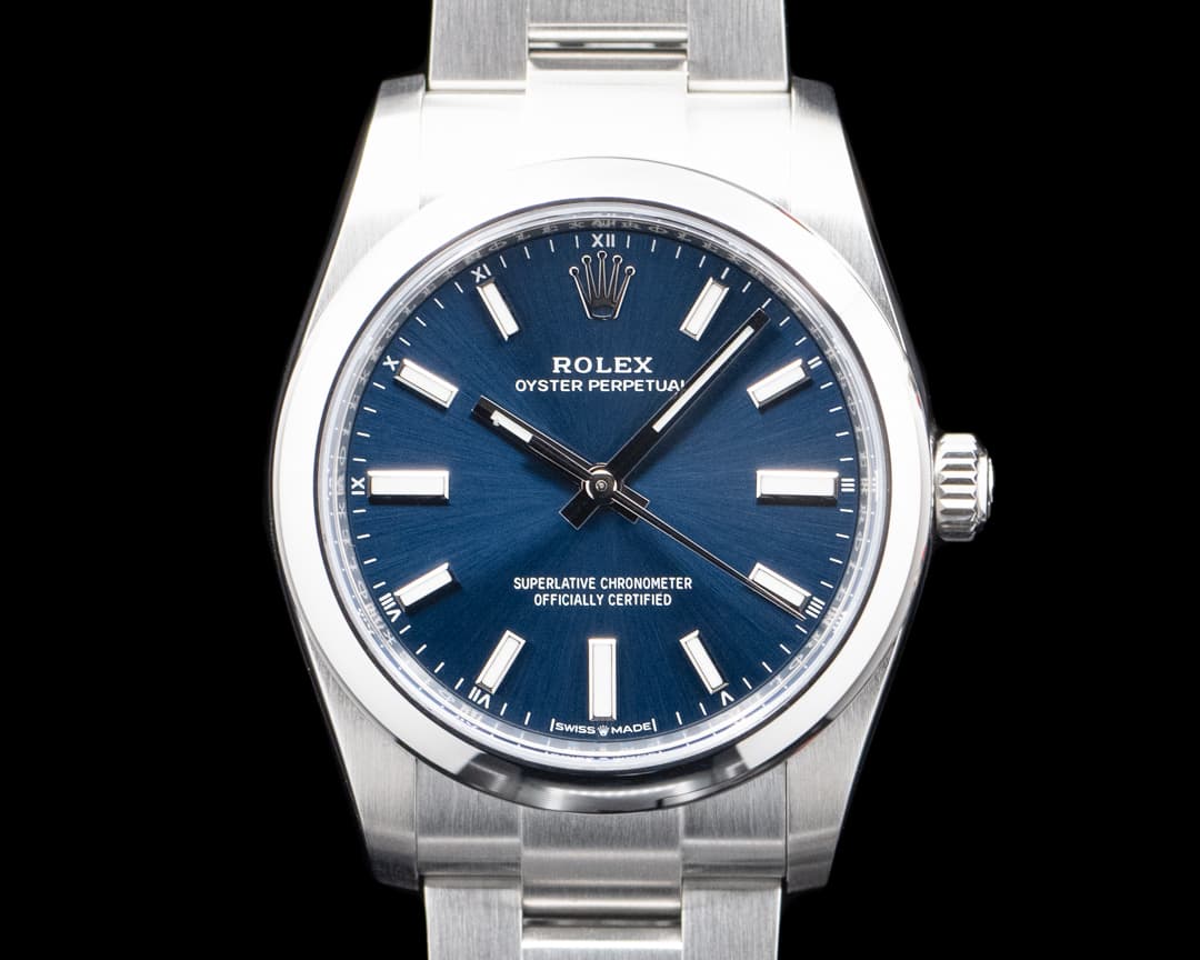 Rolex 124200 Oyster Perpetual 34 SS Blue Dial