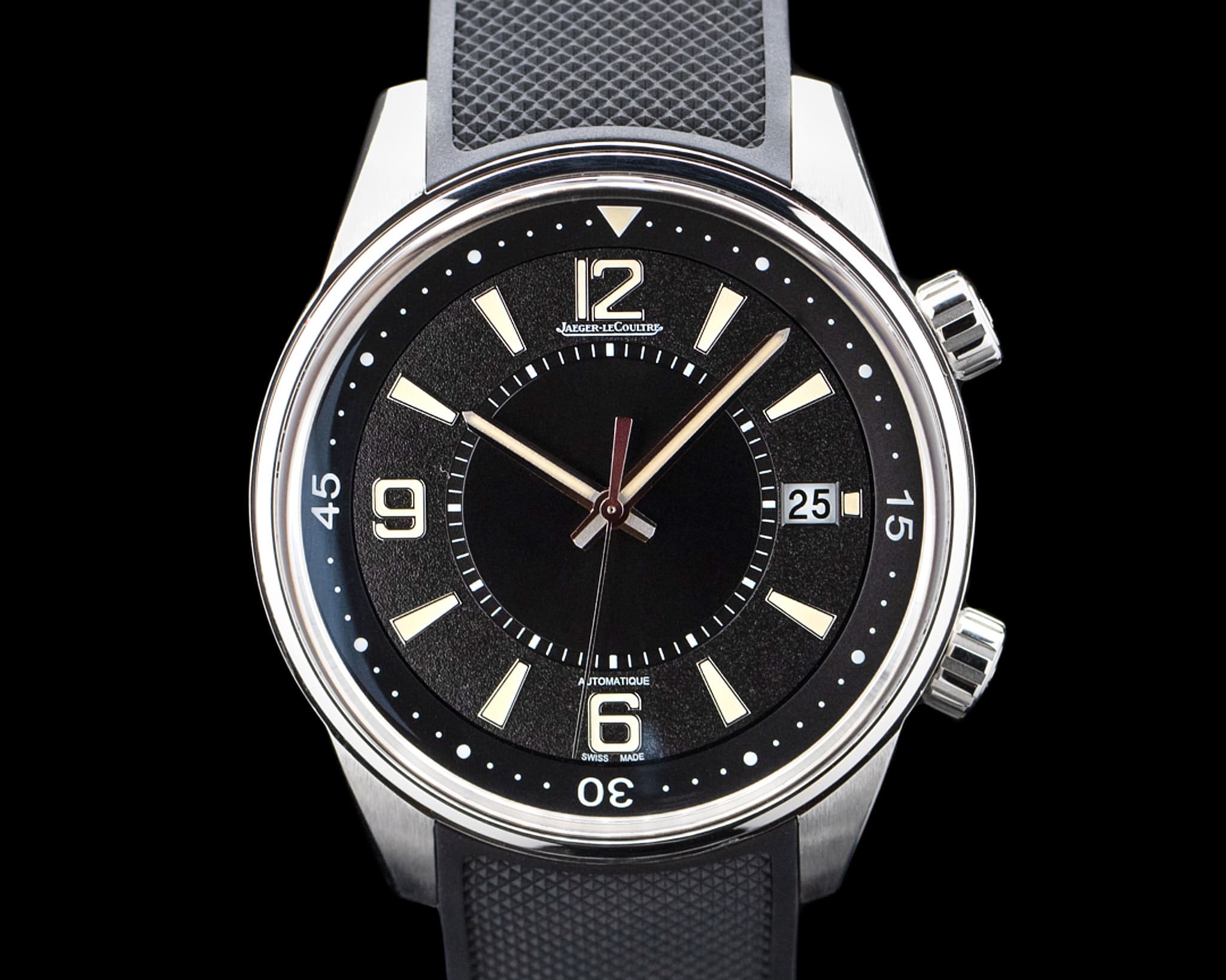 Jaeger LeCoultre Q9068670 Polaris Date SS Black Dial