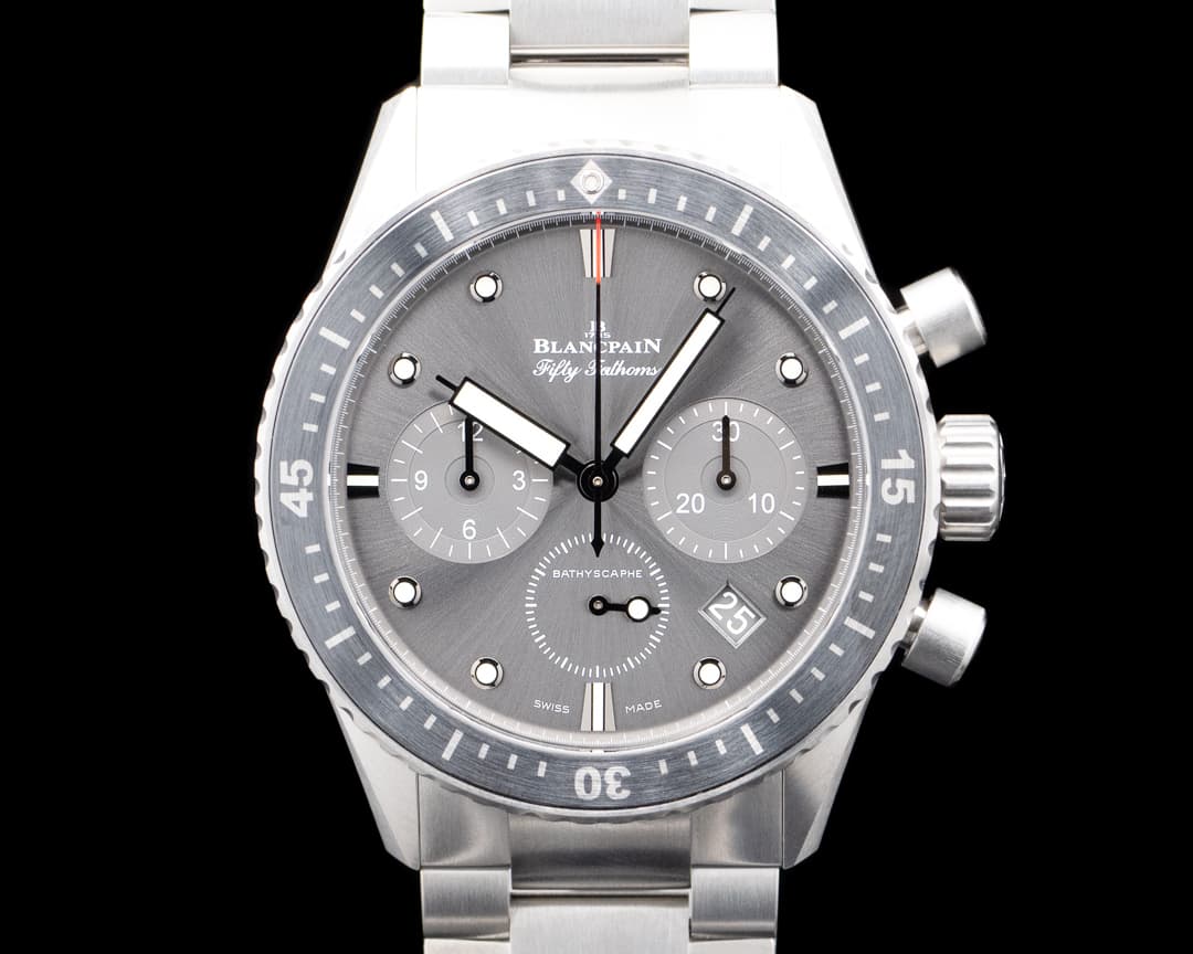 Image of Blancpain 5200 Fifty Fathoms Bathyscaphe Chronographe Flyback Titanium Grey Dial