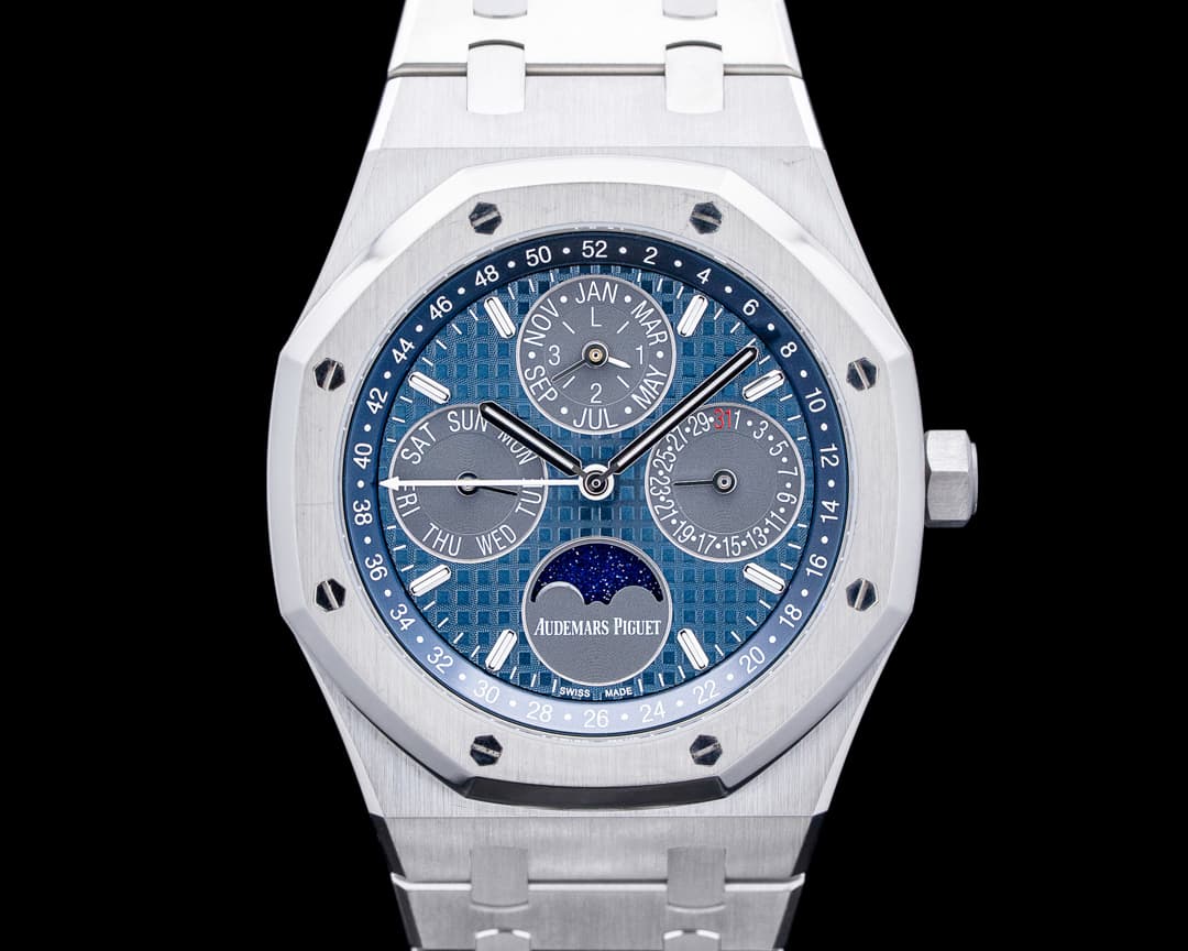 Audemars Piguet 26574TI Royal Oak Perpetual Calendar Titanium Blue Dial