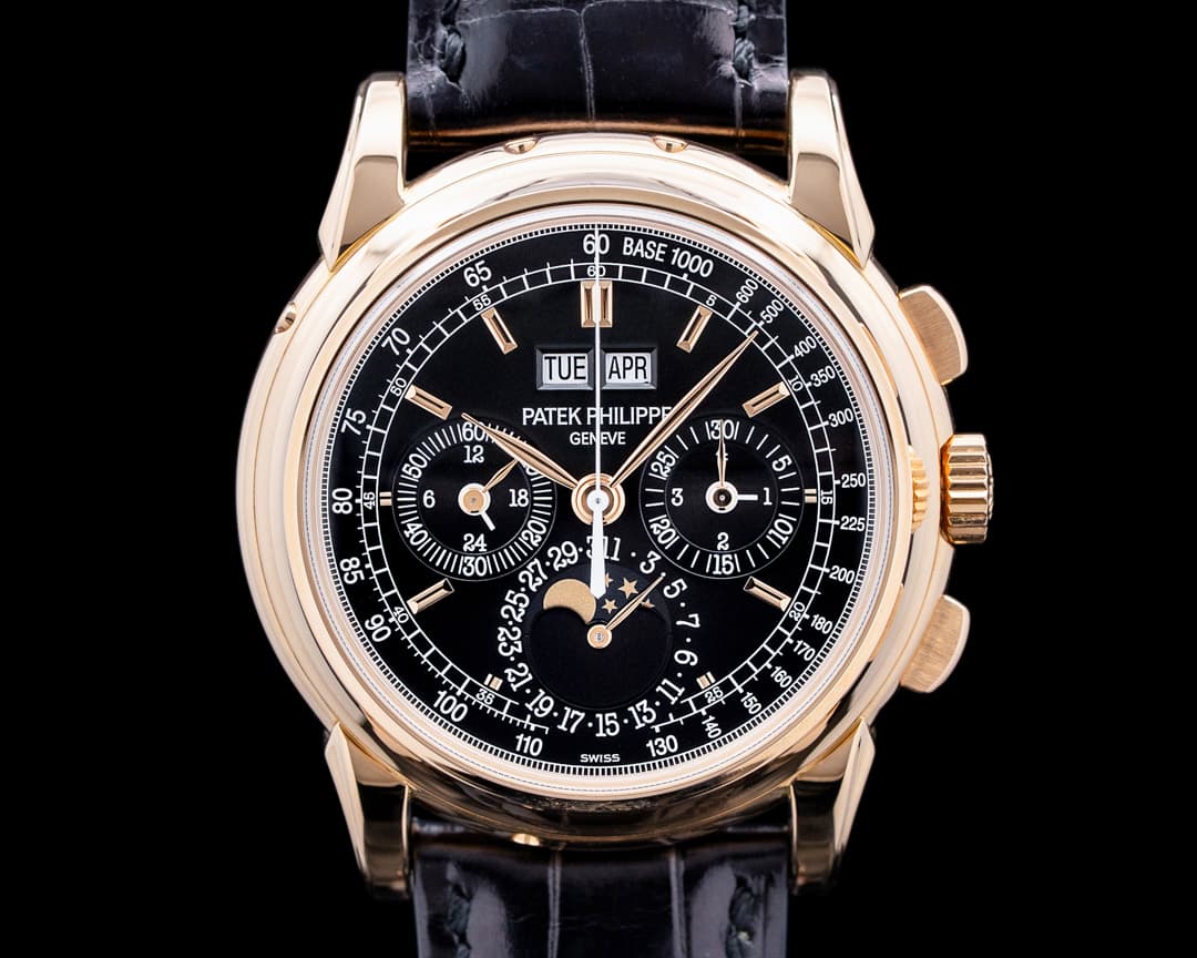 Image of Patek Philippe 5970 "SPECIAL ORDER" Perpetual Chronograph 18K Rose Gold Black Dial RARE
