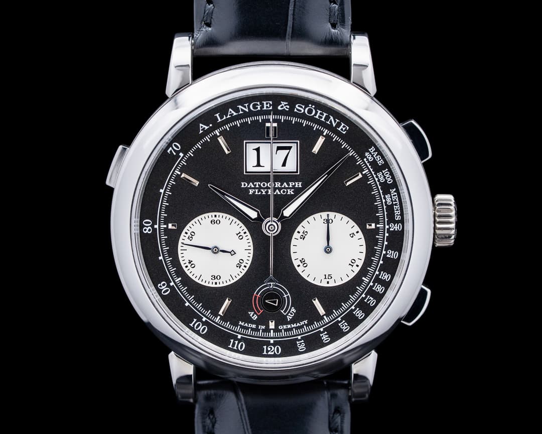A. Lange and Sohne 405.035 Datograph Up / Down Platinum Black Dial