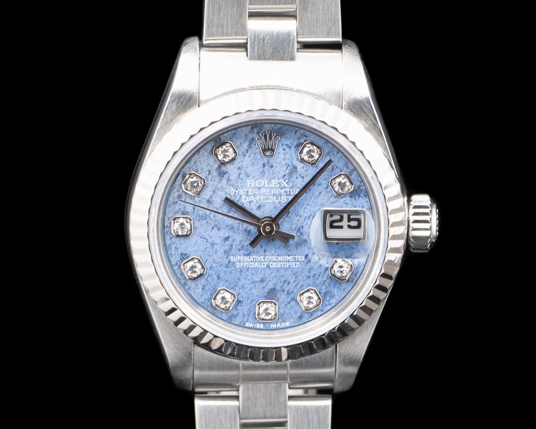Rolex 79174 Datejust SS Sodalite Diamond Dial RARE Circa. 2000