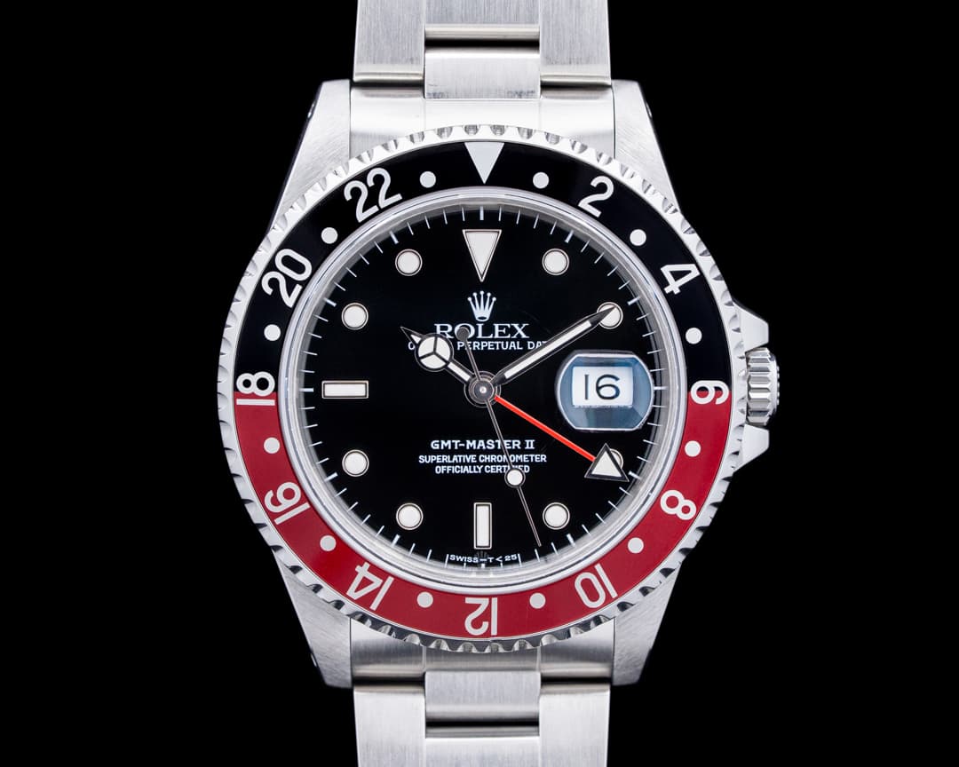 Rolex 16710A GMT-Master II "Coke" SS Black Dial Circa. 1991