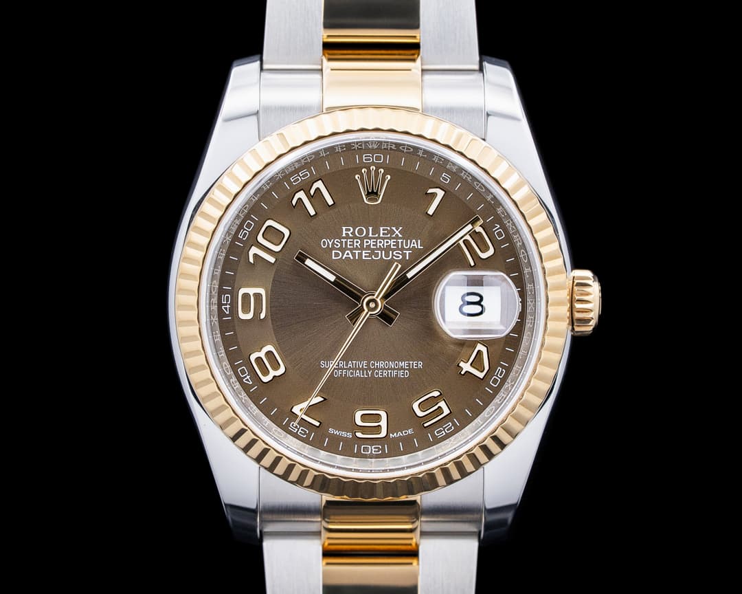 Rolex 116233 Datejust SS / 18K Yellow Gold Brown Dial
