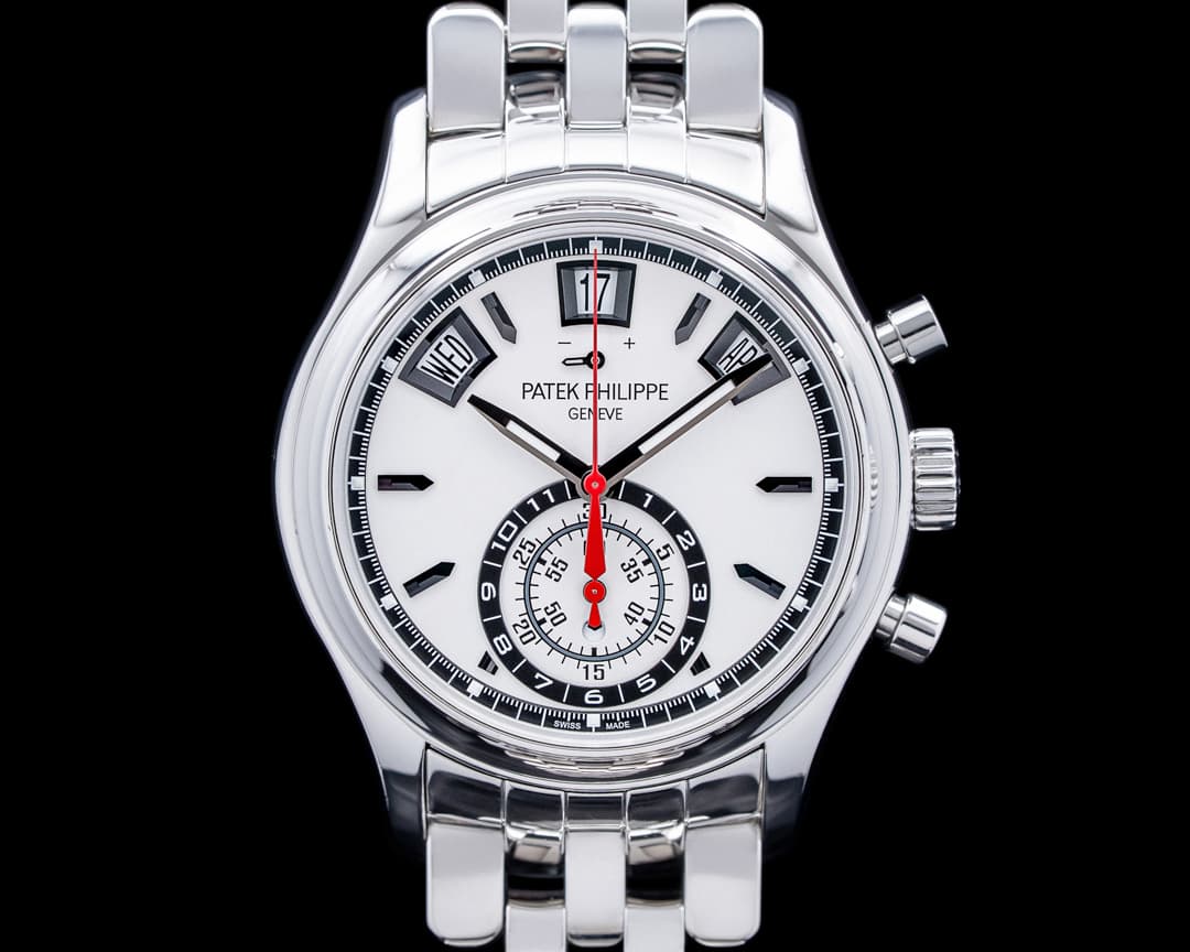 Patek Philippe 5960/1A Annual Calendar Chronograph SS Silver Dial