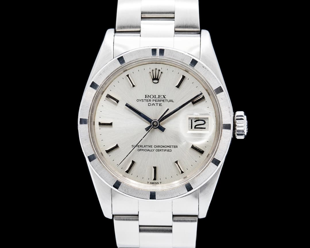 Image of Rolex 1501 Oyster Perpetual Date SS Silver Non-Luminous Dial Circa. 1970