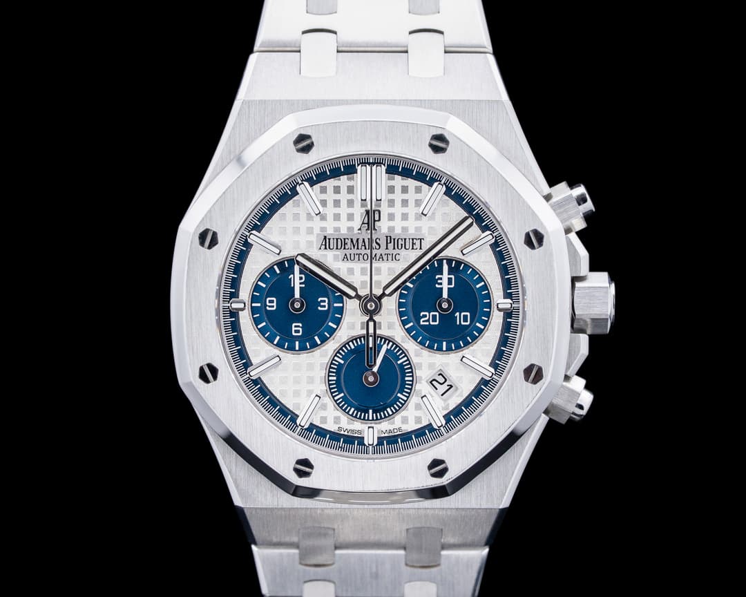 Audemars Piguet 26315ST Royal Oak Chronograph SS Silver Grande Tapisserie Dial
